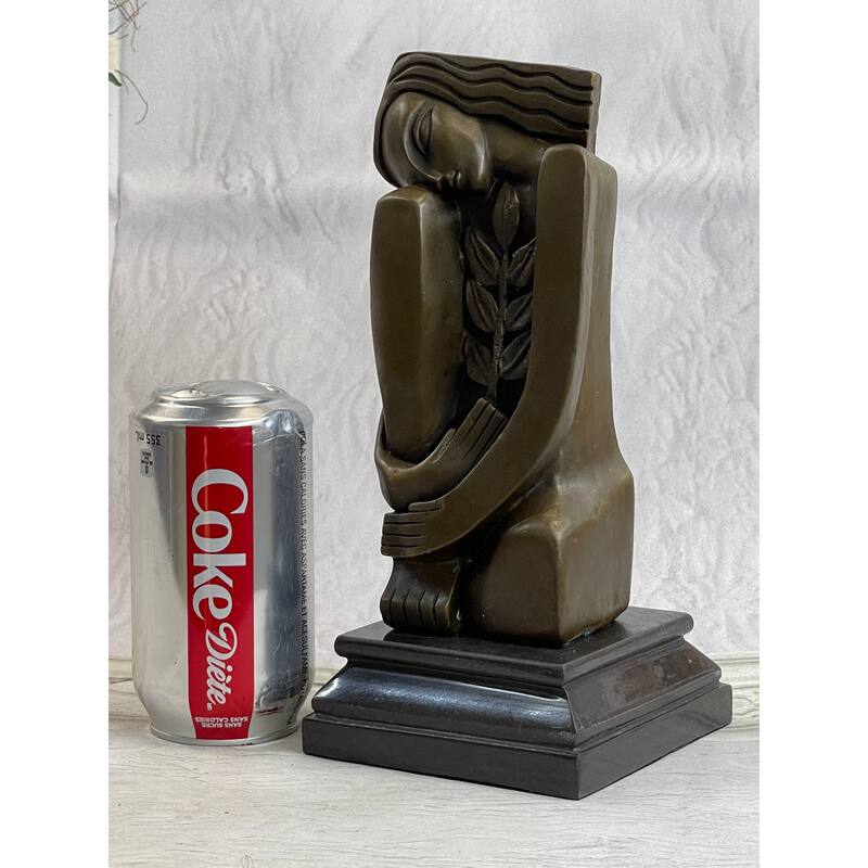 Signed Salvador Dali Abstract Woman Bronze Marble Base Figurine Hot Cast Figure