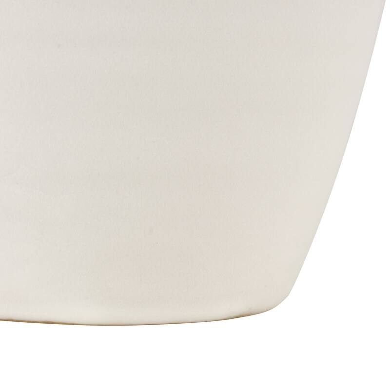 Elk Home Faye White Finish Earthenware 8 Inch Wide Vase