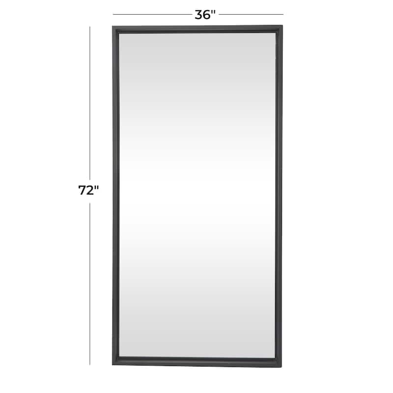 Black Metal Tall Room Floor Mirror
