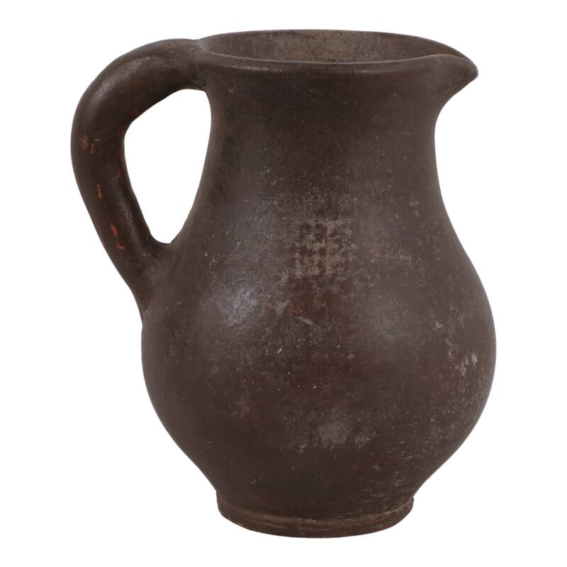 Rustic Pottery Table Jug Vase with Handles - 8"