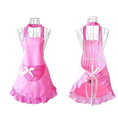 Cute Polka Dot Apron with Pocket