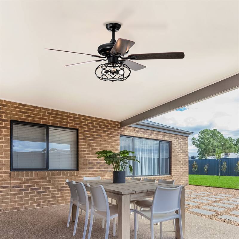 Low Profile Ceiling Fan Light with Remote and Reversible Motor