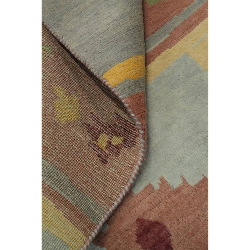 Vegetable Dye Gabbeh Turkish Area Rug Handmade Wool Carpet - 8' 10'' X 5' 11''