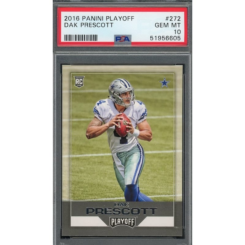 Dak Prescott 2016 Panini Playoff Football Rookie Card #272 Graded PSA 10 - 8'6" x 11'6"