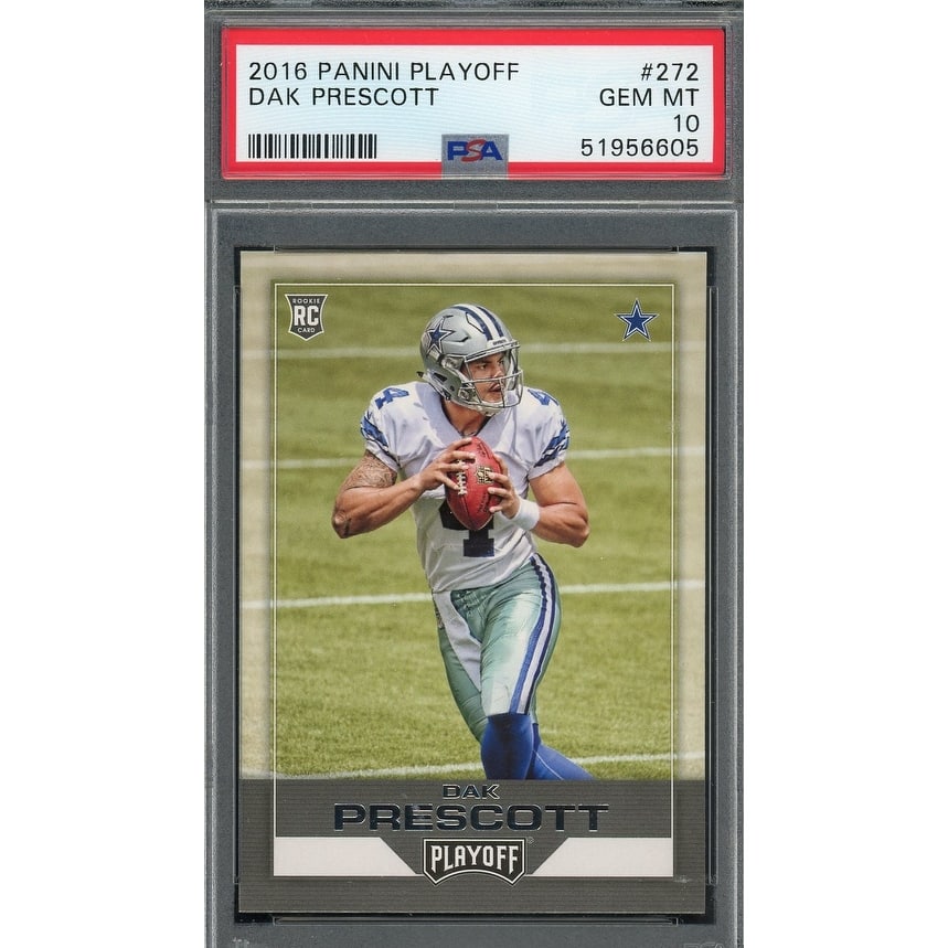 Dak Prescott 2016 Panini Playoff Football Rookie Card #272 Graded PSA 10 - 8'6" x 11'6"