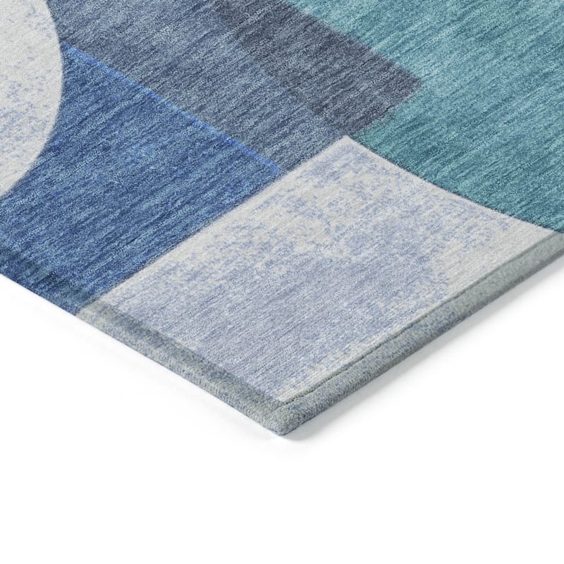 HomeRoots Geometric Modern Rectangle Outdoor Rug