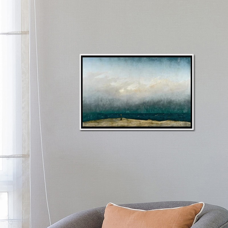 iCanvas "Monk by sea, 1809 " by Caspar David Friedrich Framed Canvas Print