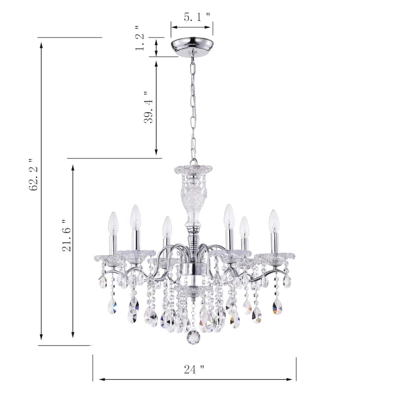 Aubriet 6-Light Candle Style Chandelier