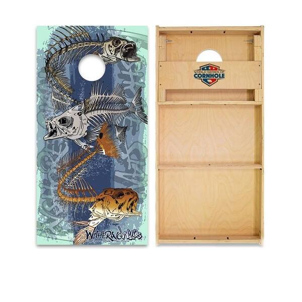 slide 2 of 6, Withering Wilds Off Shore Slam Regulation 2x4 Cornhole Board Set All-Weather - Include Carrying Case
