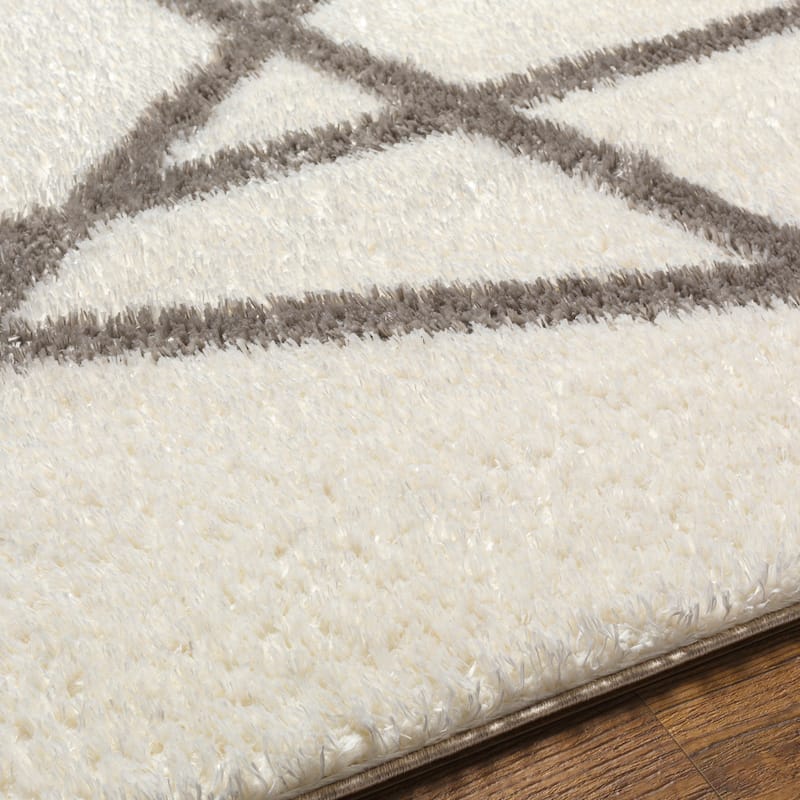 Livabliss Cloudy Graphic Stripes Plush Area Rug