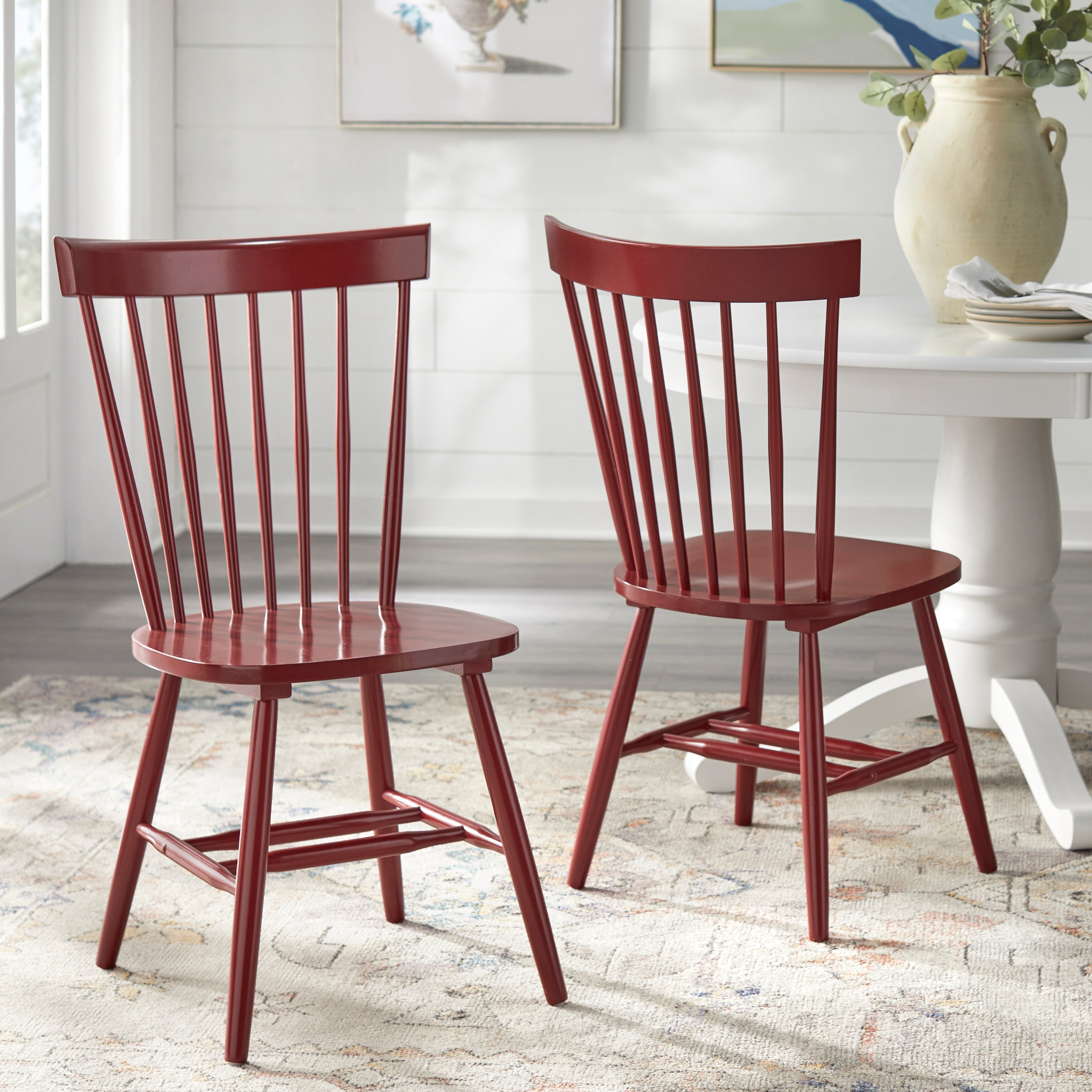 Red outlet farmhouse chairs