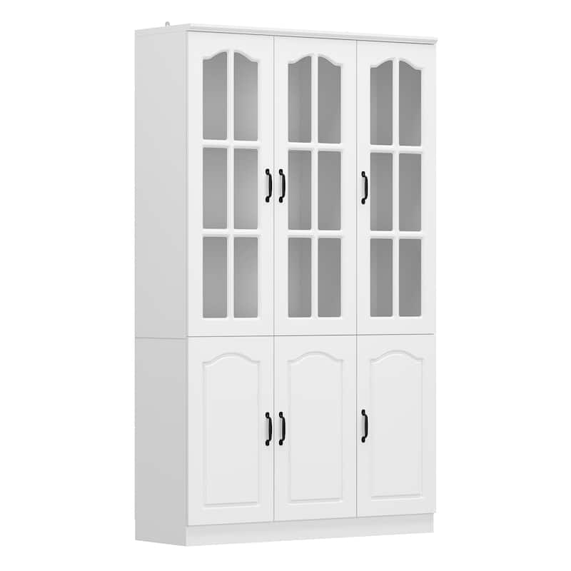 Home Office Storage Solution White Bookshelf, Pantry, and Display Unit