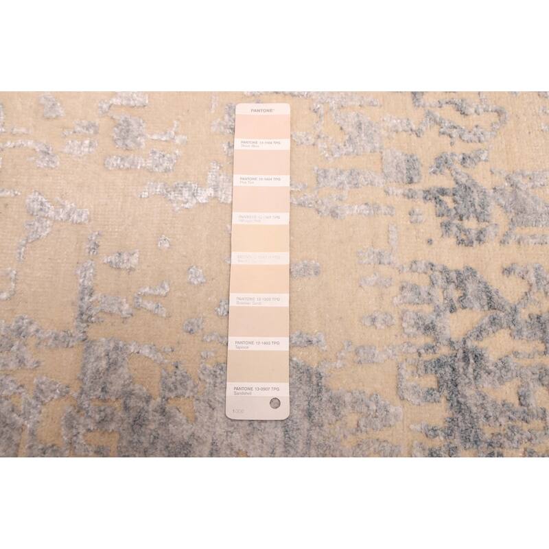 ECARPETGALLERY Hand-knotted Legacy Beige Silk, Wool Rug - 2'6 x 11'11