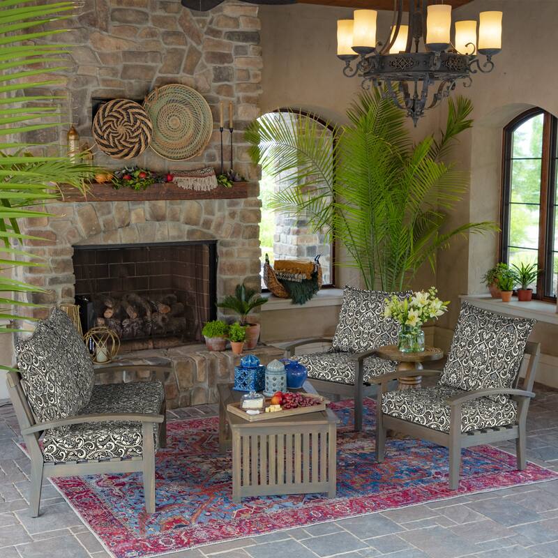 ARDEN Outdoor Foam Deep Seat Cushion Set, 24 in x 24 in