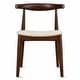 preview thumbnail 51 of 96, Set of 2 Kennedy Elbow Chairs Farmhouse Wooden Dining Chairs With PU Leather Or Fabric Cushion Seat, Modern Accent Side Chairs