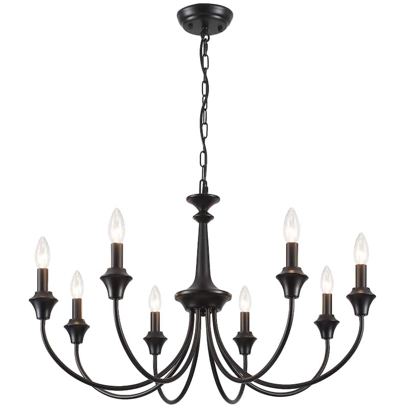 8-Light 28.34 in. Traditional Chandelier for Kitchen Living Room