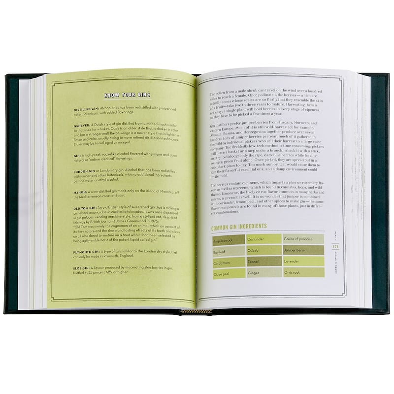 Graphic Image The Druken Botanist Coffee Table Book, Leather, Green