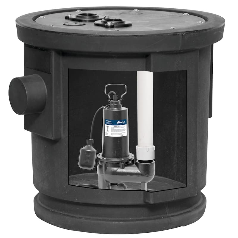 PROFLO 1/2 Horsepower Submersible Sewage Pump Kit with Cast Iron - Natural