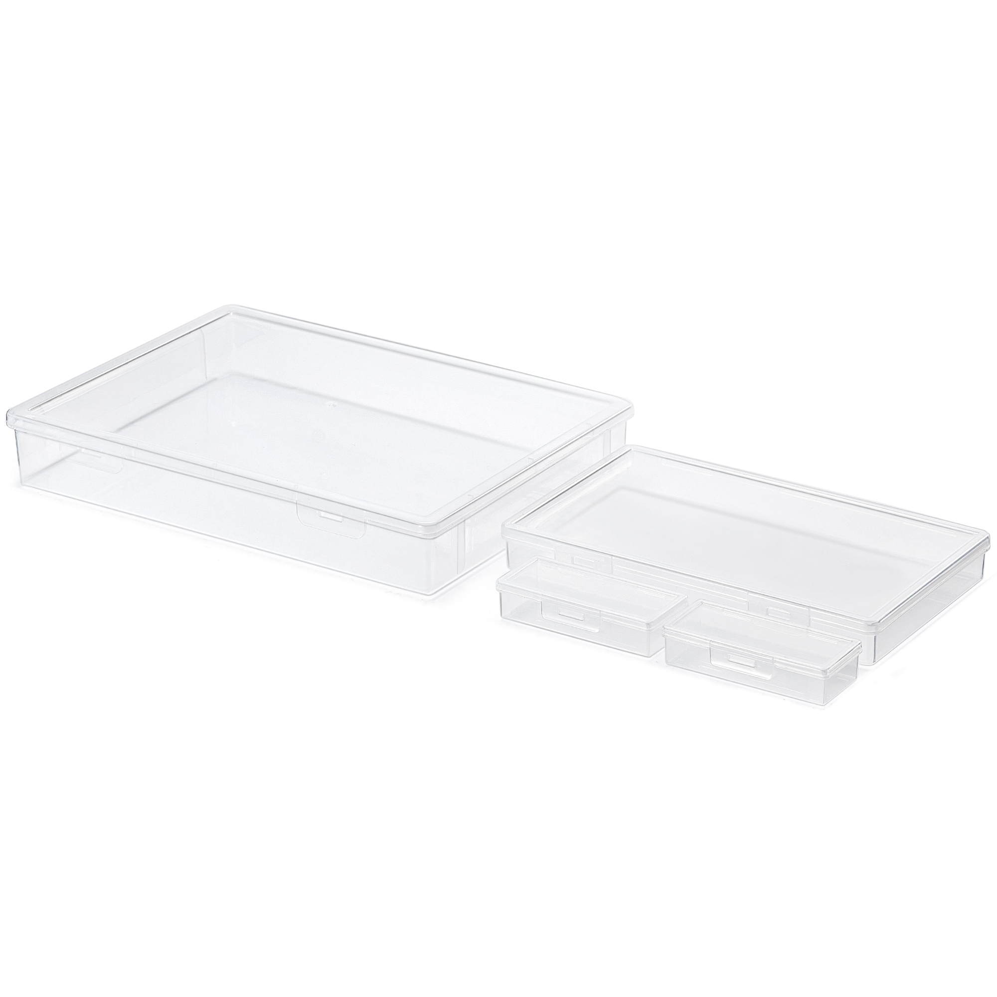 Sorbus Paper and Document Storage Box Set Stackable for Office and Craft Supplies (4 Piece)
