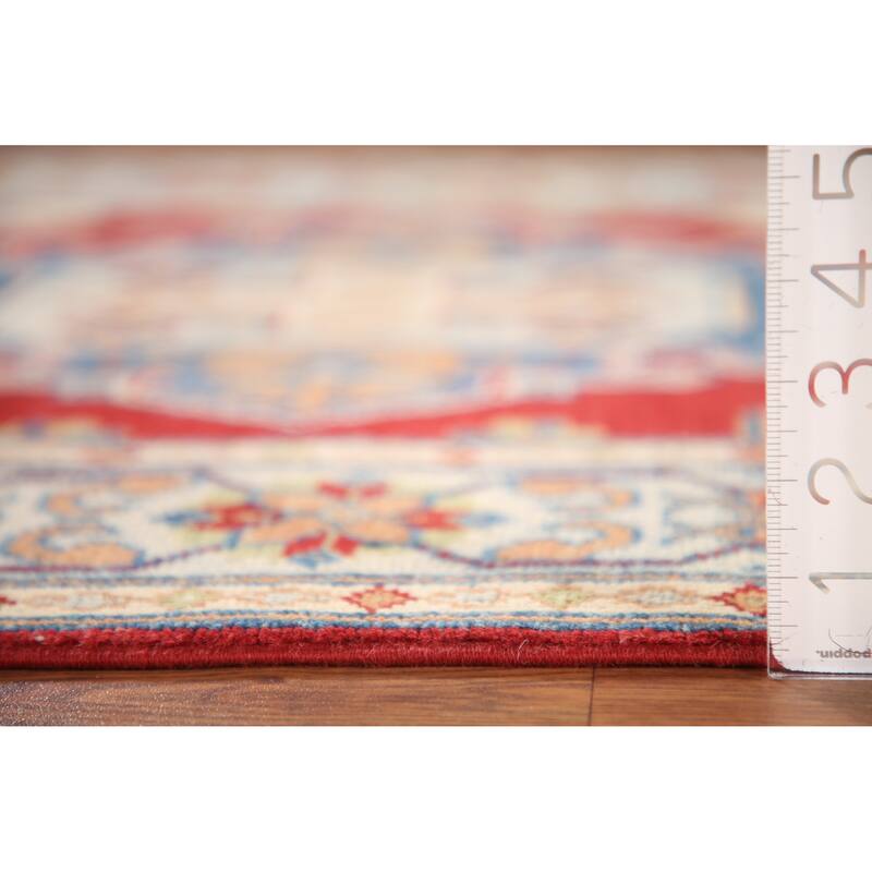Red Kazak Rug Handmade Traditional Wool Carpet - 3'1"x 5'0"