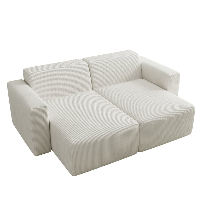 UIXE Upholstered Corduroy Chaise Lounges For Interior