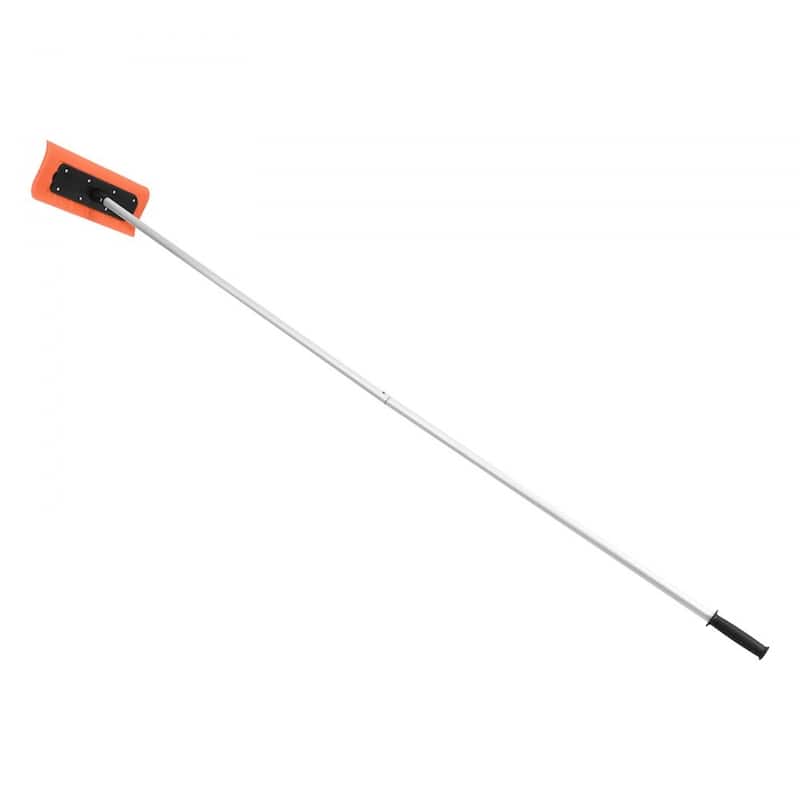 17.7-Inch Foam Blade Roof Snow Rake with Adjustable Aluminum Handle for Easy Snow Removal - 88.58-221.26 x 17.72 x 6.30 in