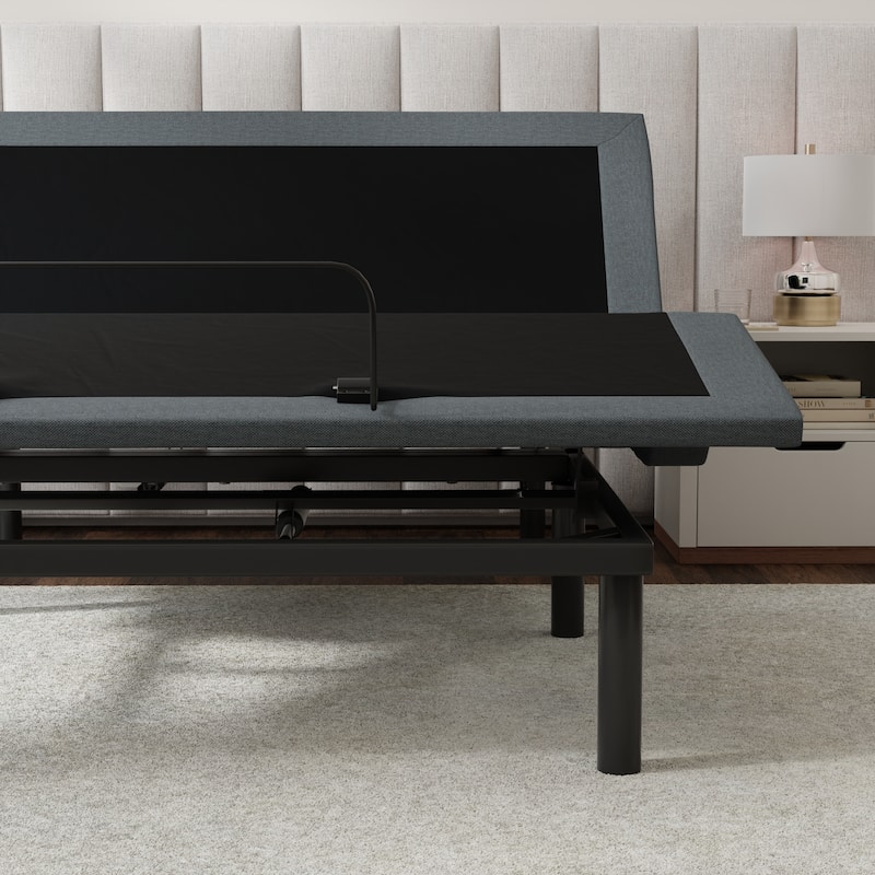 Twin Adjustable Bed Base with Head and Foot Position Adjustments, Wireless Remote, Easy Assembly