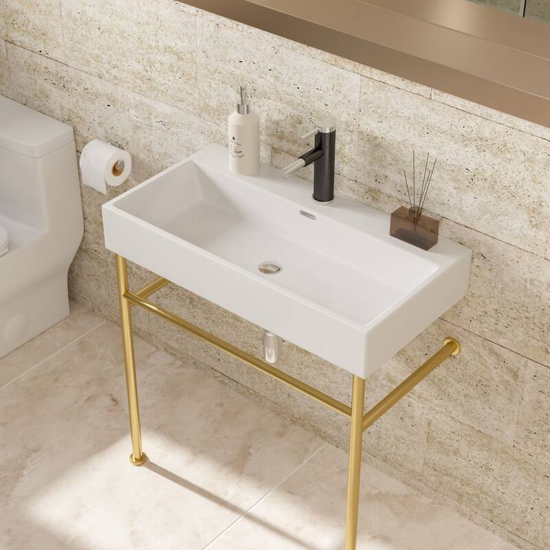 Freestanding Bathroom Vanity with Ceramic Sink