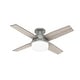 preview thumbnail 2 of 26, Hunter 44" Dempsey Flush Mount Ceiling Fan with LED Light, Handheld Remote - Modern, Contemporary, Transitional, Industrial