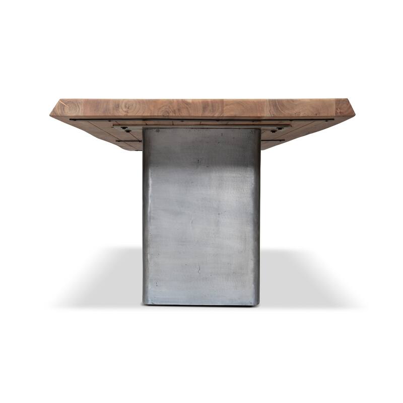 Urbia Brooks Solid Acacia Dining Table - Cast Slab Base