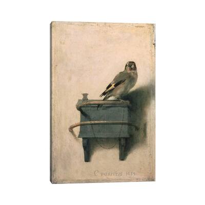 iCanvas "The Goldfinch, 1654 " by Carel Fabritius Canvas Print