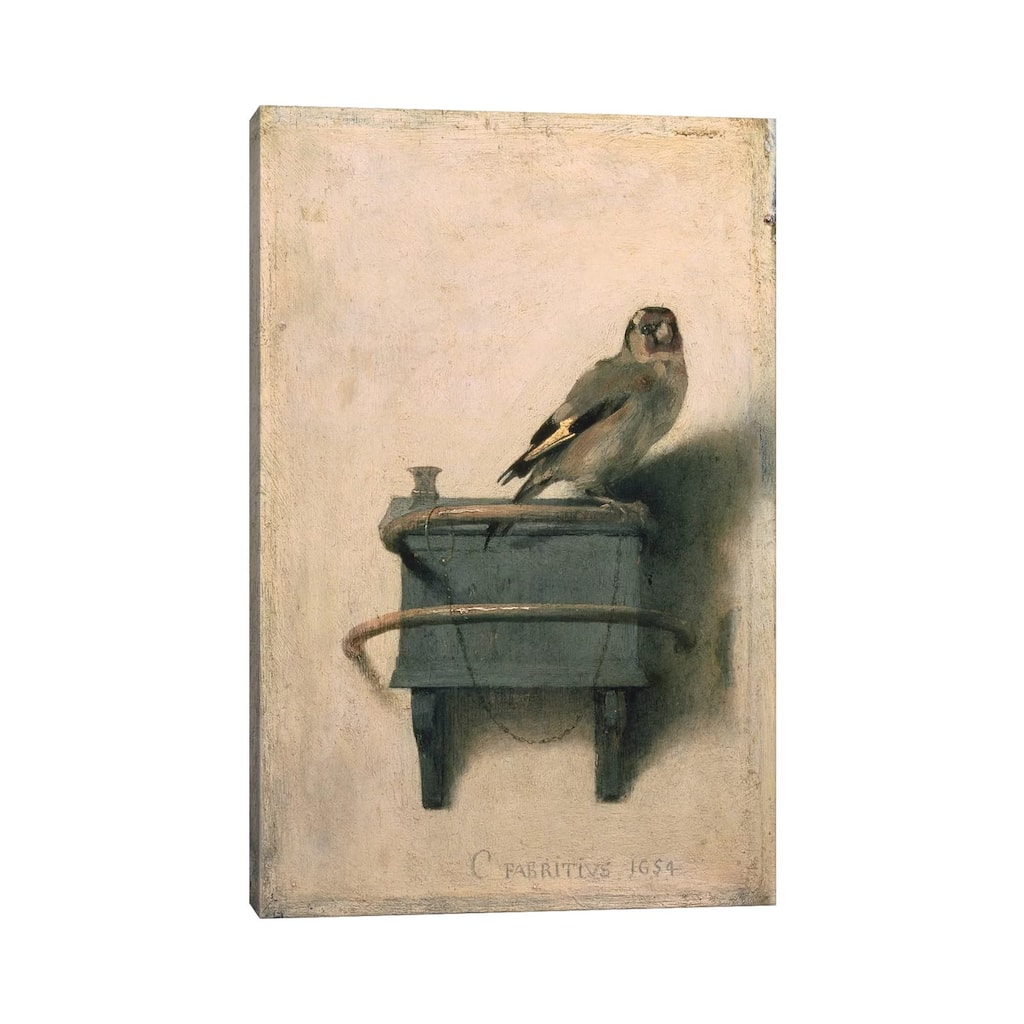 iCanvas "The Goldfinch, 1654 " by Carel Fabritius Canvas Print