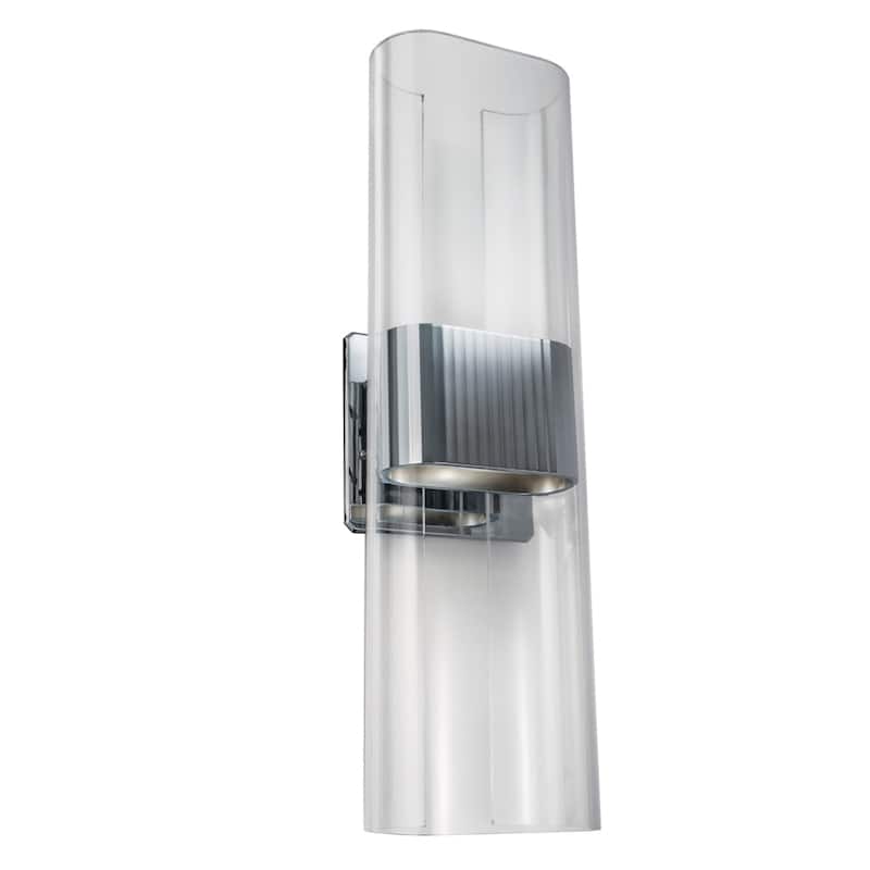 Gem 17'' High Integrated LED Sconce - Chrome - 17 inch Tall
