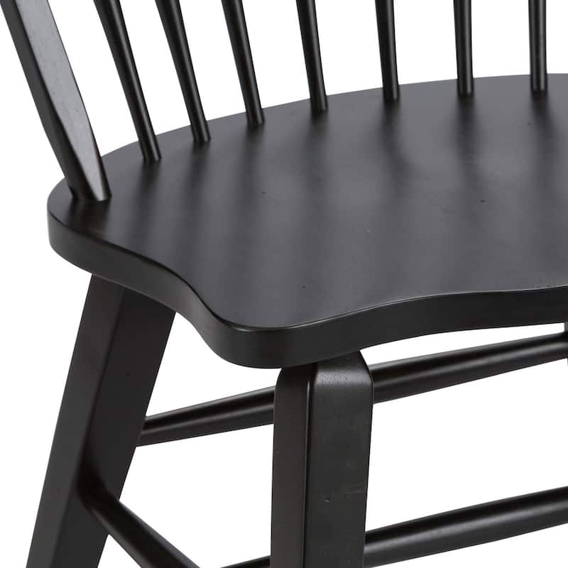 The Gray Barn Hearthstone Ridge Black Windsor Back Side Chair (Set of 2)