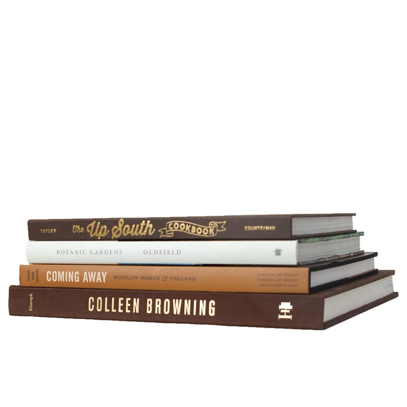 Decorative Books - S'more Coffee Table Stack - 4 Brown Books