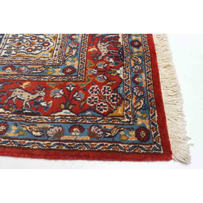 ECARPETGALLERY Hand-knotted Kayseri Vintage Red Silk, Wool Rug - 3'2 x 4'8
