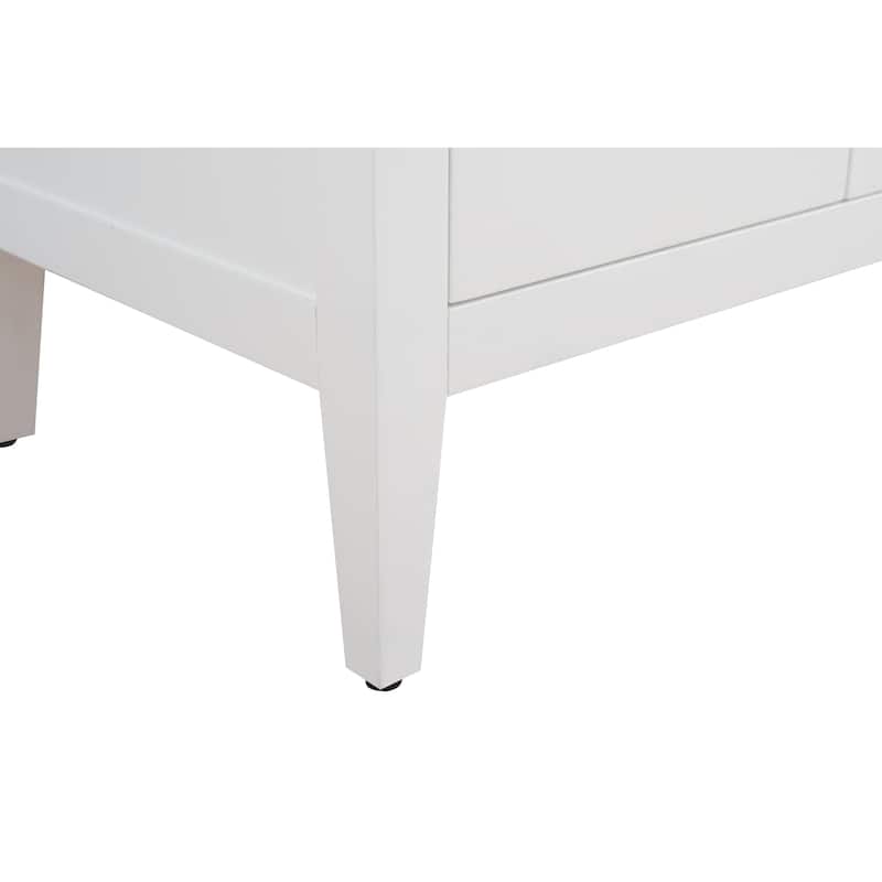 Vanity Art 60" Double Sink Bathroom Vanity Cabinet with Engineered Marble Top
