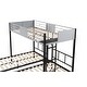 preview thumbnail 14 of 18, Black Twin Size Steel Triple Bunk Bed with Vent Board, Sturdy Metal Frame, Noise-Free Wood Slats, Separatable into three beds
