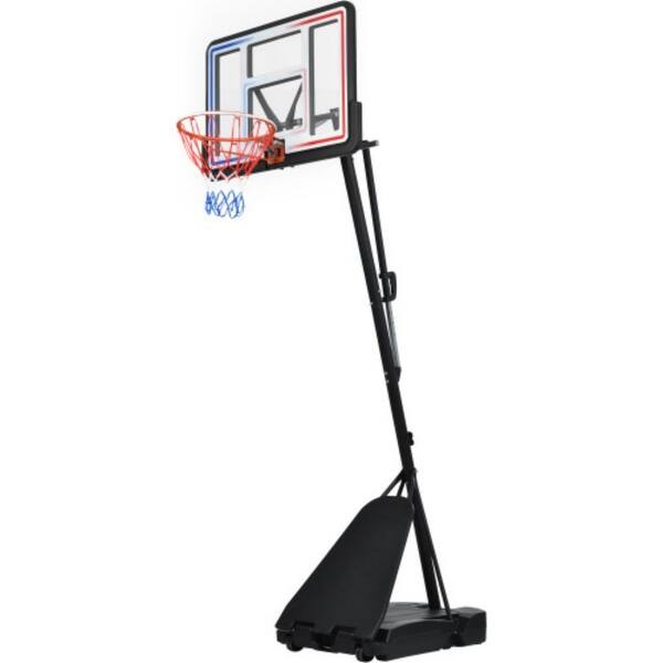 slide 2 of 7, Portable Basketball Hoop Basketball System 8-10 Feet Height With Colorful LED Basketball Hoop Lights Black