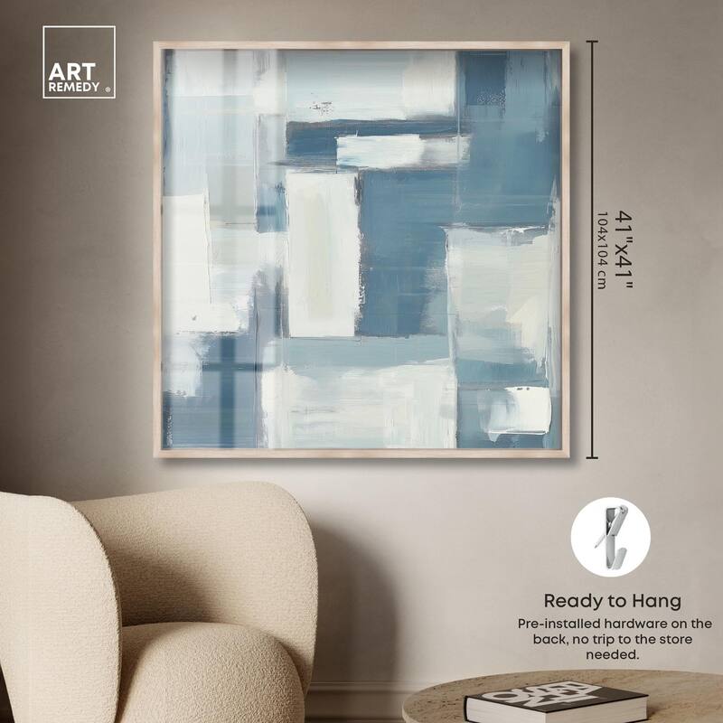 Deconstructed Blue III Shadowbox by Art Remedy