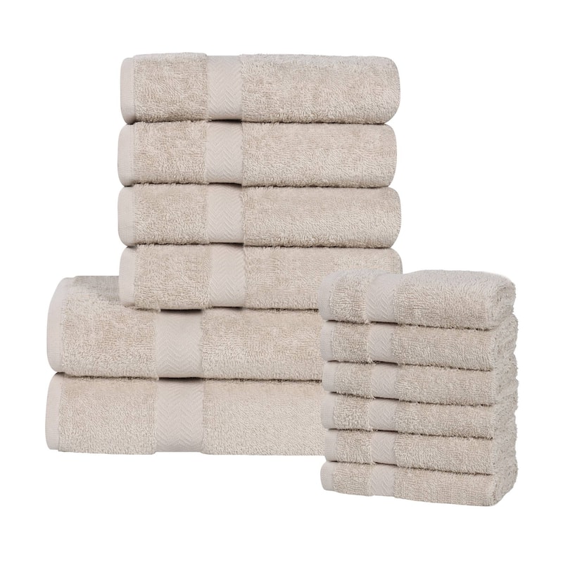 Superior Franklin Cotton Lightweight 12-Piece Assorted Towel Set
