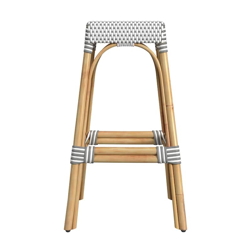 Robias Rectangular Rattan 30" Bar Stool