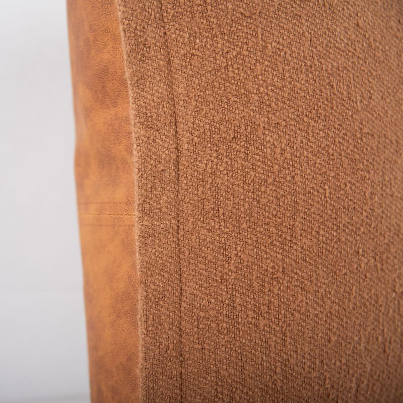 Rizzy Home Vegan Leather Stitched Throw Pillow, 20x20