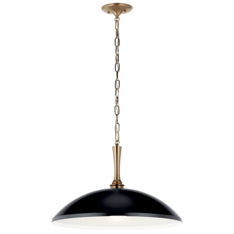 Delarosa 20.25 in. 1-Light Oversized Pendant Light - 20.25 in - Black