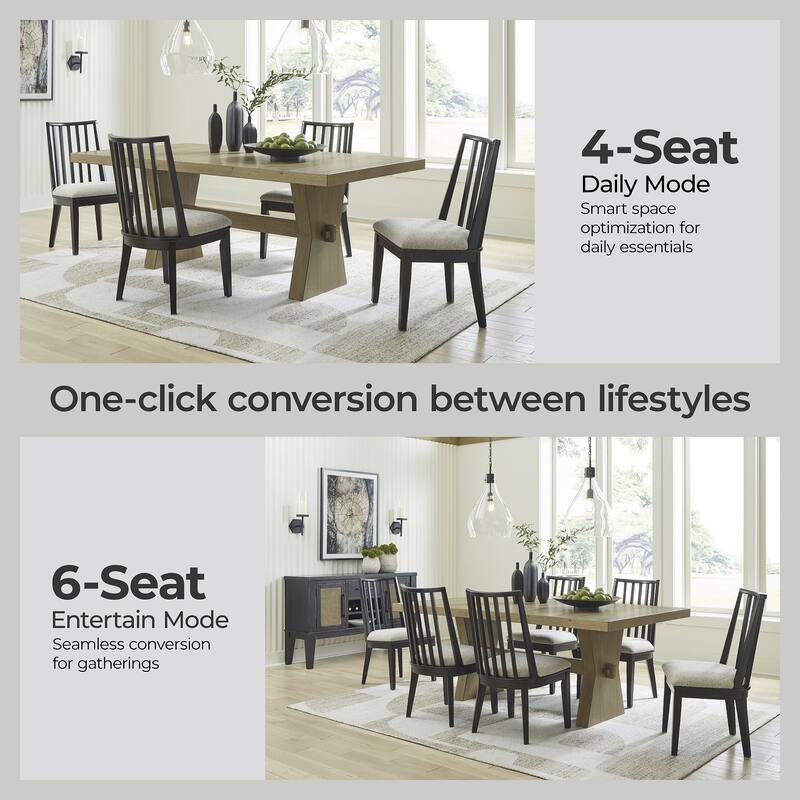 Signature Design by Ashley Galliden Light Brown Dining Table - 44" W x 78" D x 29.75" H