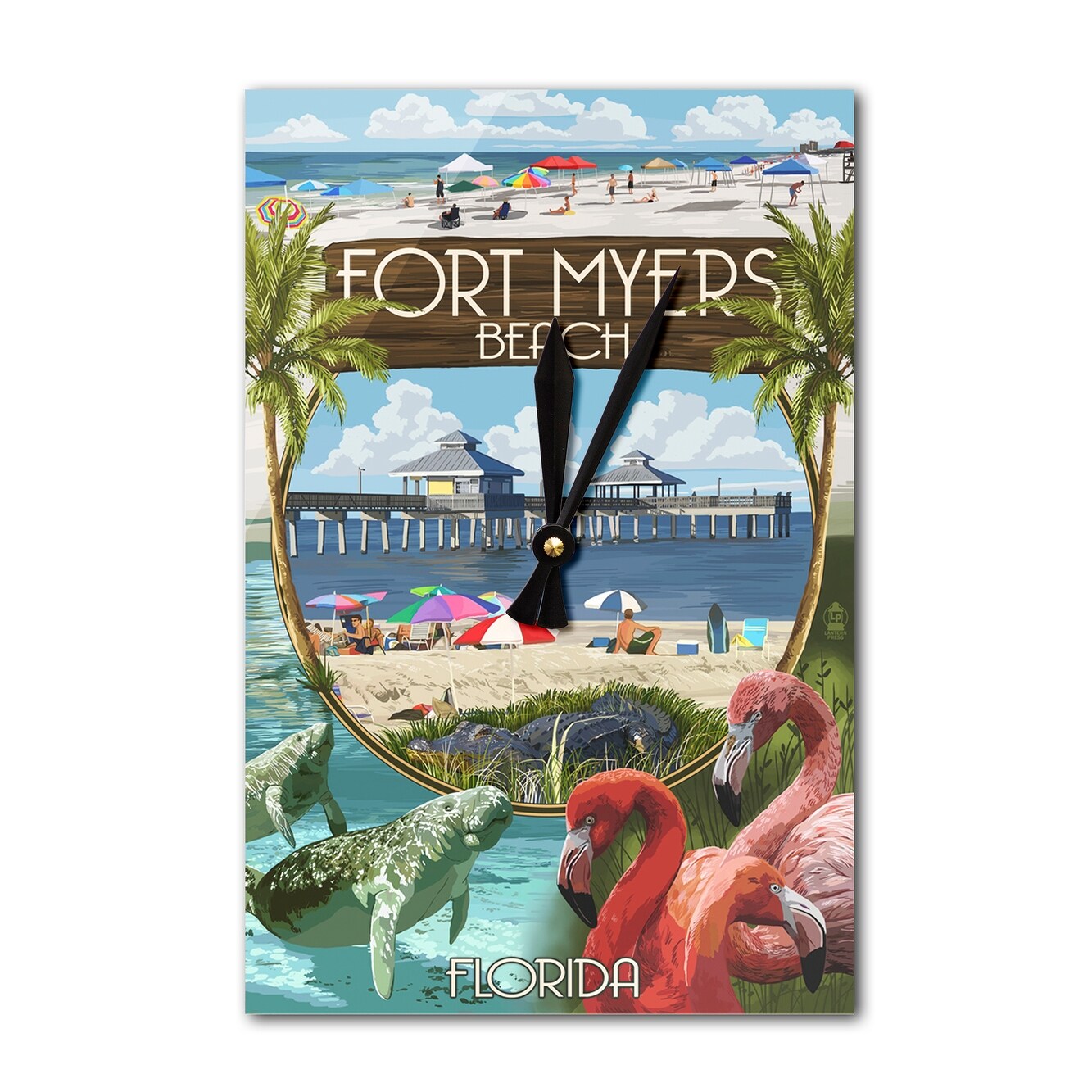 Shop Fort Myers Florida Montage Scenes Lantern Press Artwork Acrylic Wall Clock Acrylic Wall Clock Overstock 13666170