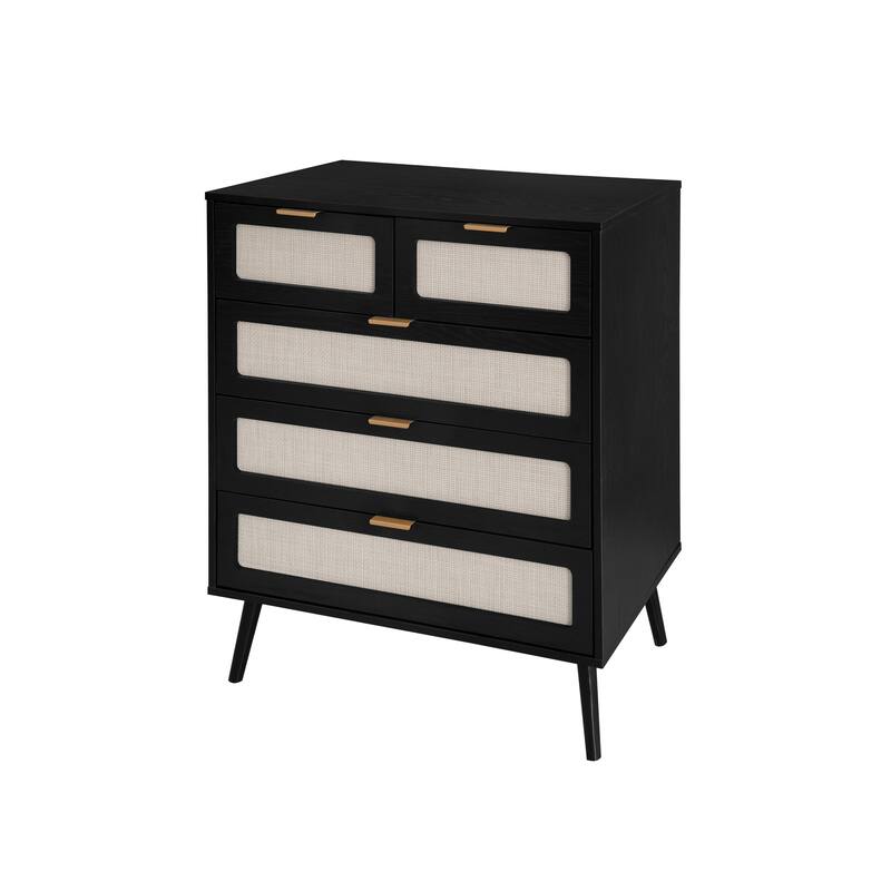 5 Drawer Cabinet, Accent Storage Cabinet, Suitable for Living Room, Bedroom, Dining Room, Study