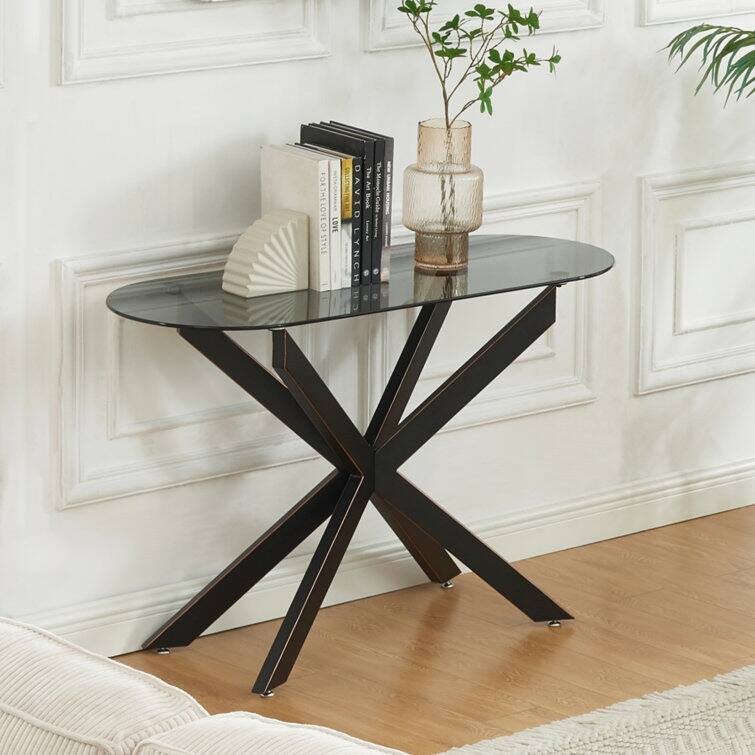 45.3'' Glass Top Console Table