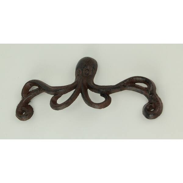 Shop Brown Cast Iron Octopus Drawer Or Cabinet Door Pulls Set Of 8