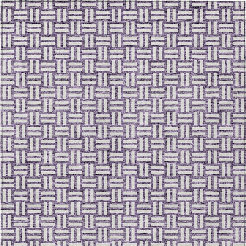 HomeRoots Geometric Transitional Rectangle Outdoor Rug